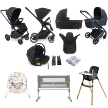 My Babiie MB500i Billie Faiers 11 Piece Everything You Need Travel System Bundle - Obisidian Black (MB5002OB)