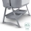 Miniuno StayClose Co-Sleeper Crib - Grey