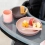 Nattou Silicone 4pc Tableware Set - Pink