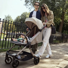 Bababing Ori Auto Fold Compact Stroller - Almond