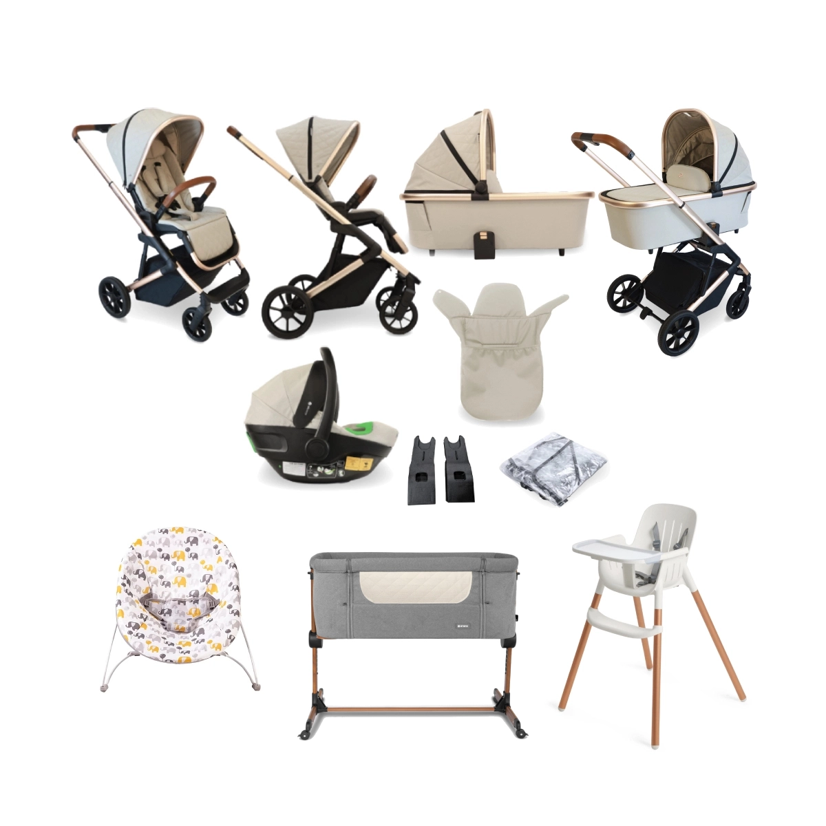 My Babiie MB500i Dani Dyer 11 Piece Everything You Need Travel System Bundle