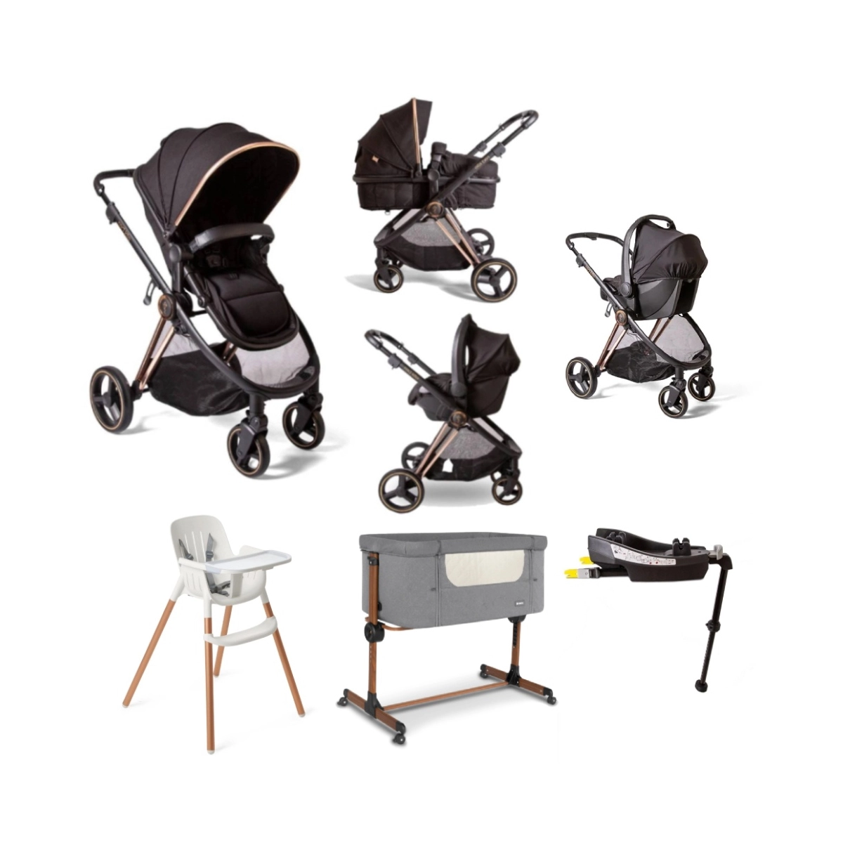 Kite Push Me Pace i Amber 9 Piece Everything You Need Travel System