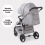 My Babiie MB160 Samantha Faiers Pushchair - Grey Leaf (MB160SFGF)