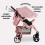 My Babiie MB30 Billie Faiers Pink Pushchair-Pink Stripe (MB30PS)