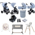 My Babiie MB450i Samantha Faiers 11 Piece Everything You Need Travel System Bundle - Steel Blue (MB450iBS)