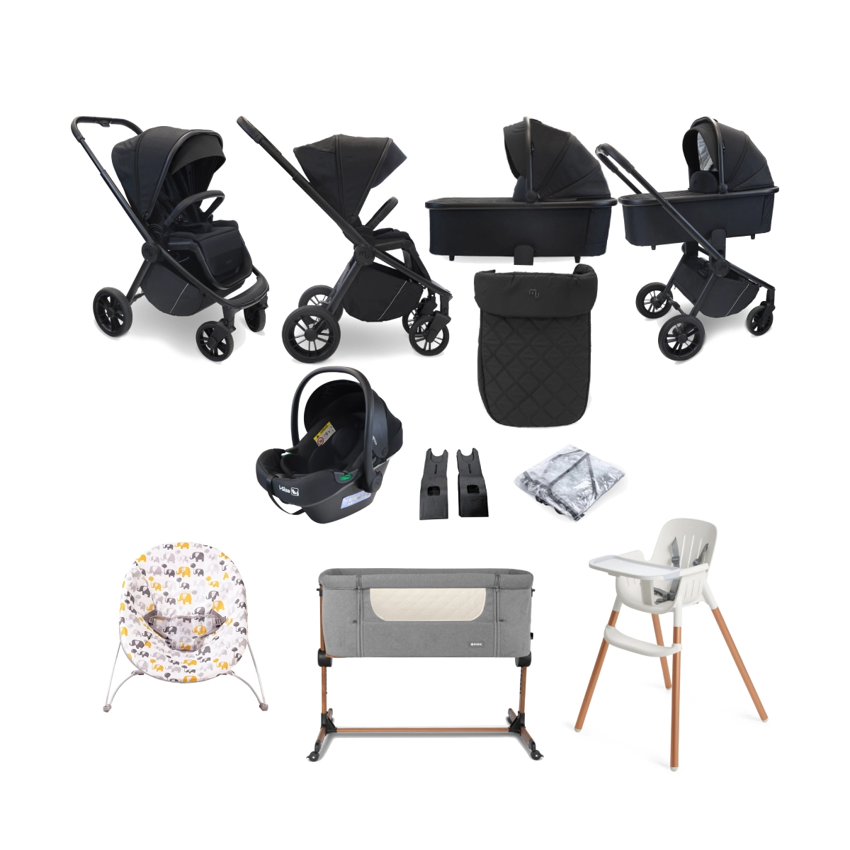 My Babiie MB450i 11 Piece Everything You Need Travel System Bundle