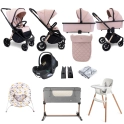 My Babiie MB450i Billie Faiers 11 Piece Everything You Need Travel System Bundle - Pastel Pink (MB450iPP)