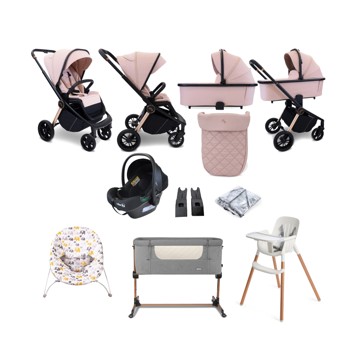 My Babiie MB450i Billie Faiers 11 Piece Everything You Need Travel System Bundle