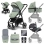 miniuno Ventoura 3in1 Travel System with Lie Flat i-Size Carseat & Isofix Base - Shamrock