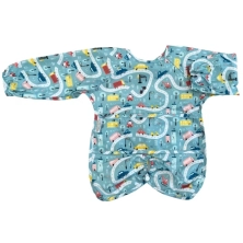 Silly Billyz Nylon Highchair Huger Long Sleeve Bib - Road Map