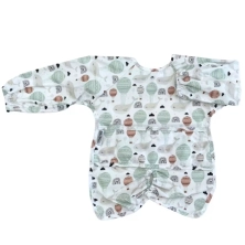 Silly Billyz Nylon Highchair Huger Long Sleeve Bib - Floating Whale