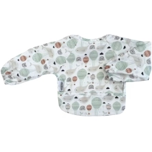 Silly Billyz Wipe Clean Long Sleeve Bib - Floating Whale