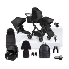 Silver Cross Wave 3 Duo (Cloud T) Travel System Bundle With Accessories - Onyx