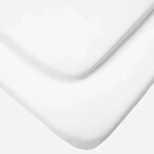 Tutti Bambini Cot Fitted Sheets 2pk - Essentials White