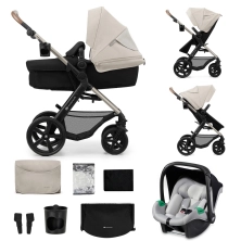 Kinderkraft Moov 2 3in1 Travel System With Mink Pro Car Seat - Moonlight Grey