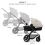 Kinderkraft Moov 2 3in1 Travel System with Mink Pro Car Seat - Grey