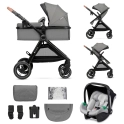 Kinderkraft Esme 3in1 Travel System With Mink Pro Car Seat - Moonlight Grey