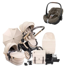 iCandy Peach 7 Bundle with Maxi Cosi Pebble 360 Pro Car Seat - Biscotti