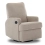 Madison Swivel Glider Recliner Chair - Teddy Fabric Truffle