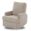 Madison Swivel Glider Recliner Chair - Teddy Fabric Truffle