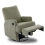 Madison Swivel Glider Recliner Chair - Teddy Fabric Olive