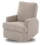 Madison Electric Swivel Glider Recliner Chair with Teddy Fabric - Truffle