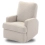 Madison Electric Swivel Glider Recliner Chair with Teddy Fabric - Truffle