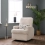 Madison Electric Swivel Glider Recliner Chair with Teddy Fabric - Ivory