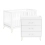 Babymore Kimi XL Acrylic 2 Piece Nursery Room Set - White