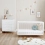 Babymore Kimi XL Acrylic 2 Piece Nursery Room Set - White