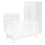 Babymore Kimi XL Acrylic 3 Piece Nursery Room Set - White