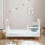 Babymore Kimi XL Acrylic 3 Piece Nursery Room Set - White