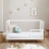 Babymore Kimi XL Acrylic 3 Piece Nursery Room Set - White