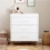 Babymore Kimi Acrylic 3 Piece Nursery Room Set - White