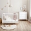 Babymore Kimi Acrylic 2 Piece Nursery Room Set - White