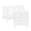 Babymore Kimi Acrylic 2 Piece Nursery Room Set - White