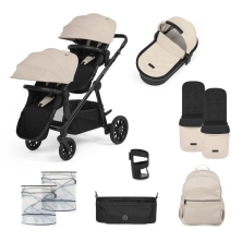 Ickle Bubba Virgo 11 Piece Pram System - Black/Stone/Tan