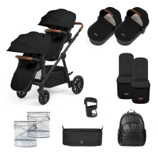 Ickle Bubba Libra 12 Piece Pram System - Black/Black/Tan