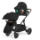 Ickle Bubba Libra Growing Family 14 Piece Travel System with Cirrus i-Size Car Seat & ISOFIX Base - Black/Black/Tan