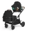 Ickle Bubba Libra Growing Family 14 Piece Travel System with Cirrus i-Size Car Seat & ISOFIX Base - Black/Black/Tan