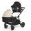 Ickle Bubba Libra Growing Family 14 Piece Travel System with Cirrus i-Size Car Seat & Isofix Base - Black/Black/Tan