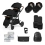 ckle Bubba Libra Growing Family 18 Piece Travel System with Cirrus i-Size Car Seat & Isofix Base - Black/Black/Tan