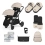 ckle Bubba Libra Growing Family 18 Piece Travel System with Cirrus i-Size Car Seat & Isofix Base - Black/Black/Tan