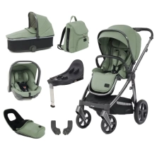 BabyStyle Oyster 3 Gun Metal Finish Edition Luxury 7 Piece Bundle - Spearmint