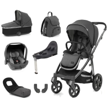 BabyStyle Oyster 3 Gun Metal Finish Luxury 7 Piece Bundle - Fossil (Clearance)