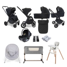 My Babiie MB450i 11 Piece Everything You Need Travel System Bundle - Black (MB450CBGCS)