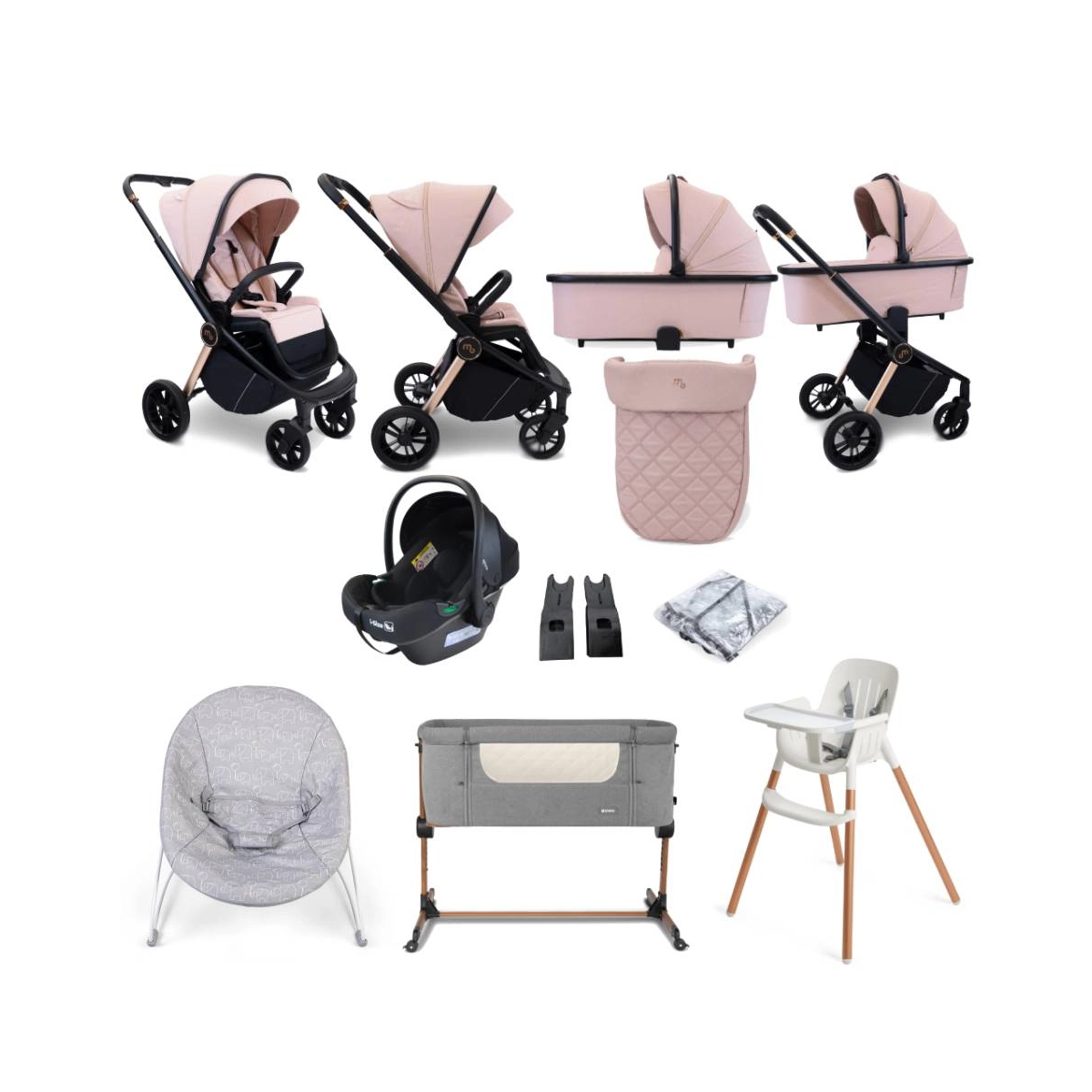 My Babiie MB450i Billie Faiers 11 Piece Everything You Need Travel System Bundle