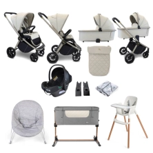 My Babiie MB450i Dani Dyer 11 Piece Everything You Need Travel System Bundle - Ivory (MB450iIV)