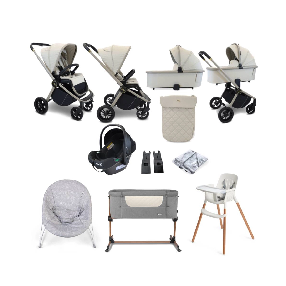 My Babiie MB450i Dani Dyer 11 Piece Everything You Need Travel System Bundle