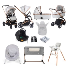 My Babiie MB500i Dani Dyer 11 Piece Everything You Need Travel System Bundle - Rose Gold Marble (MB500iDDMR)